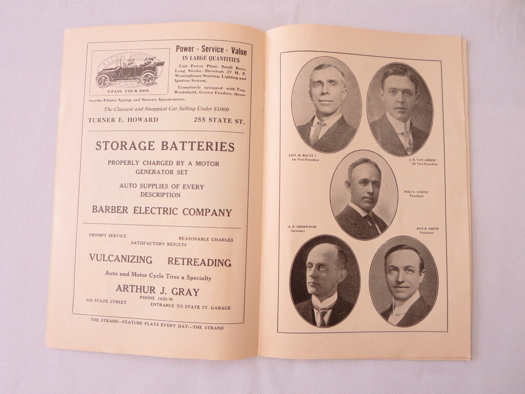1915 Watertown New York Auto Show Program - Metz Indian Motorcycle Cadillac +