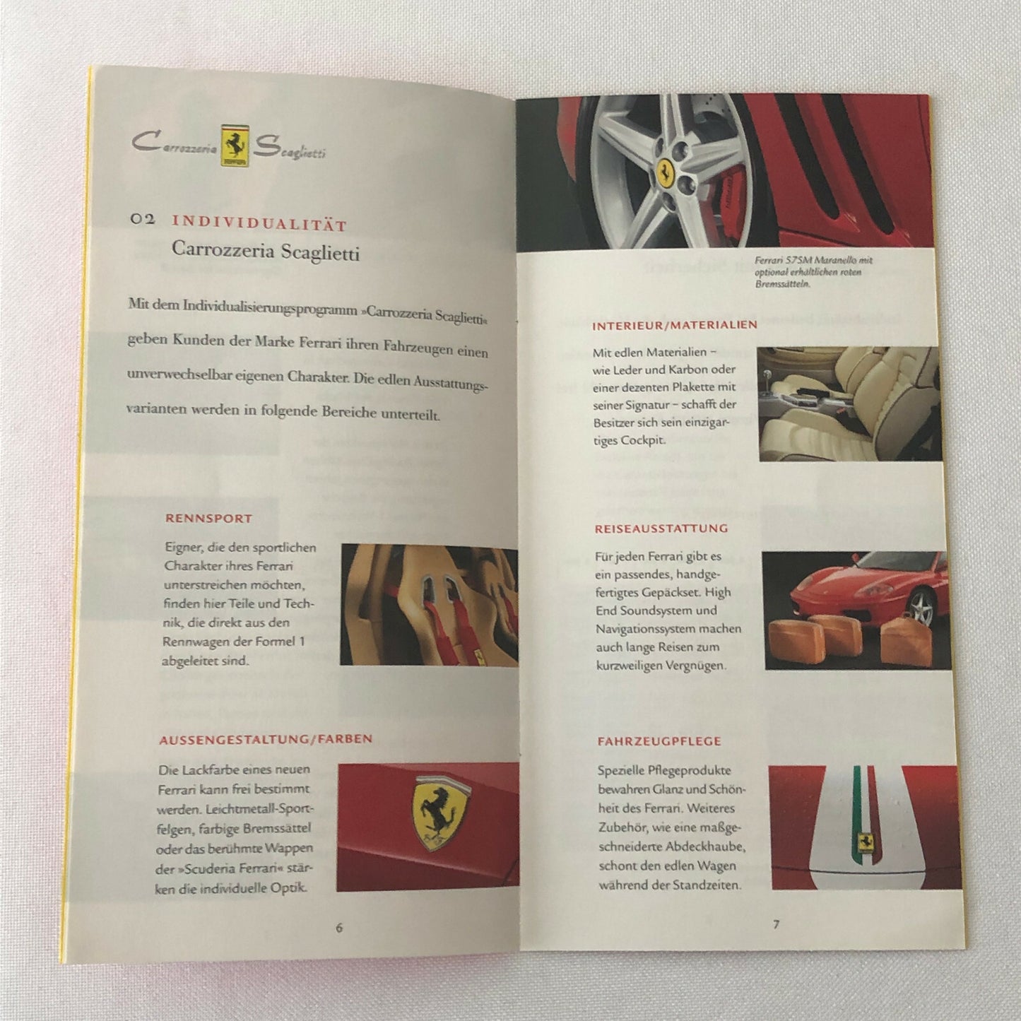 Ferrari Services Sales Brochure Catalog 360 Challenge Racing Carrozzeria GERMAN 