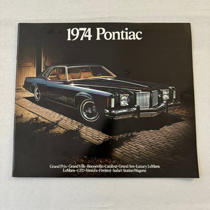 1974 Pontiac Car Sales Brochure Catalog Firebird Grand Prix GTO Ventura Grand Am