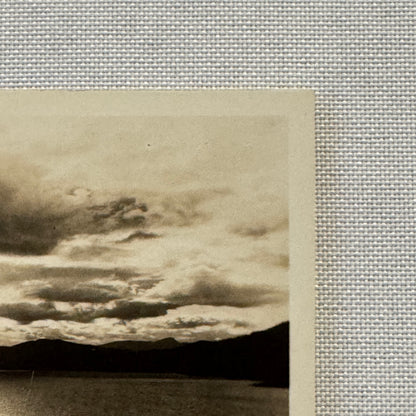 Vintage Ship Boat Sunset Photo Photograph Vancouver British Columbia