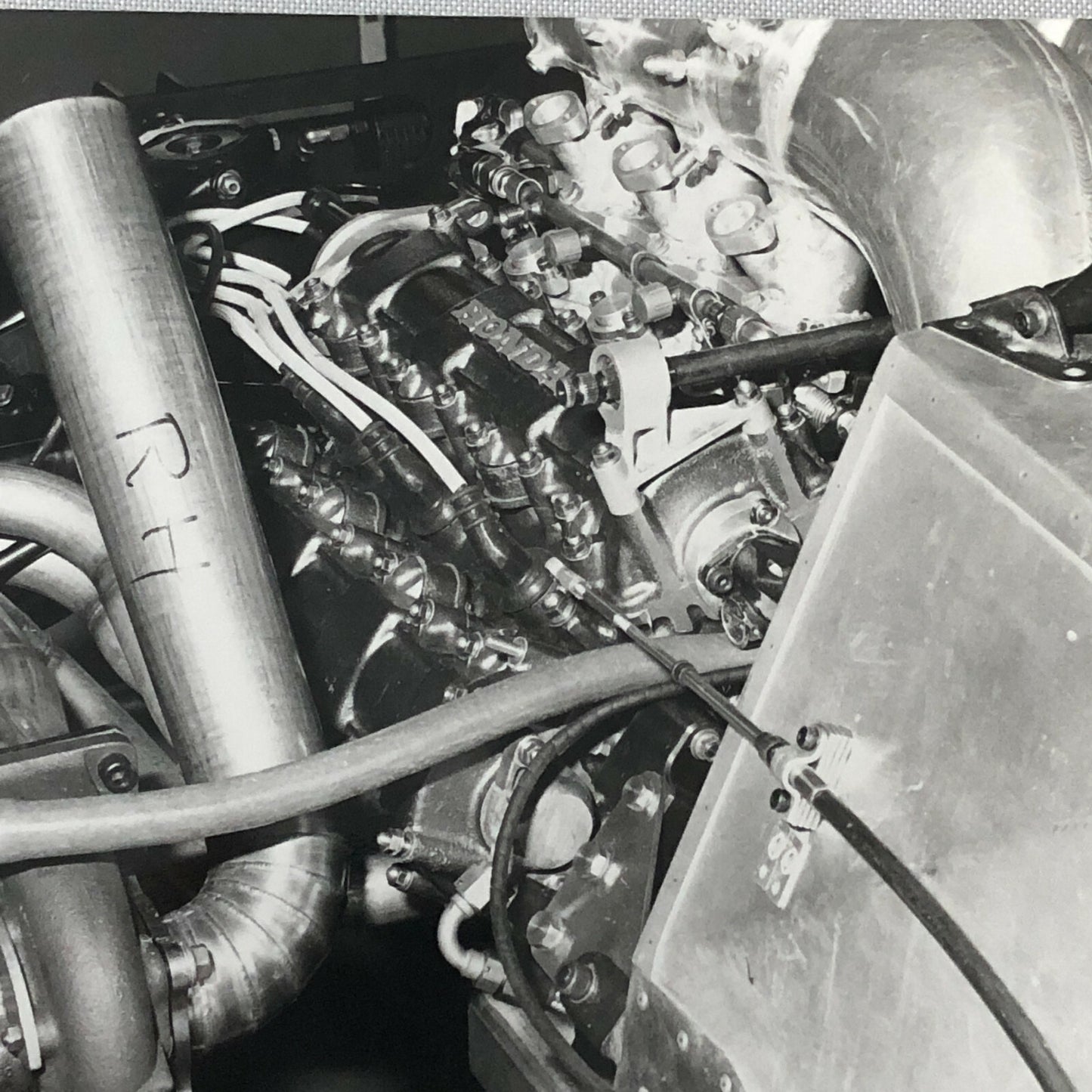 Vintage Honda Racing Car Engine Motor Photo Photograph 1982 Honda Spirit V6
