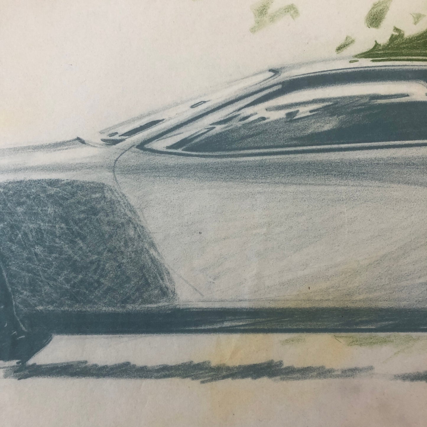 Vintage Concept Car Design Illustration Sketch Drawing Art Signed NOTTRODT 1970
