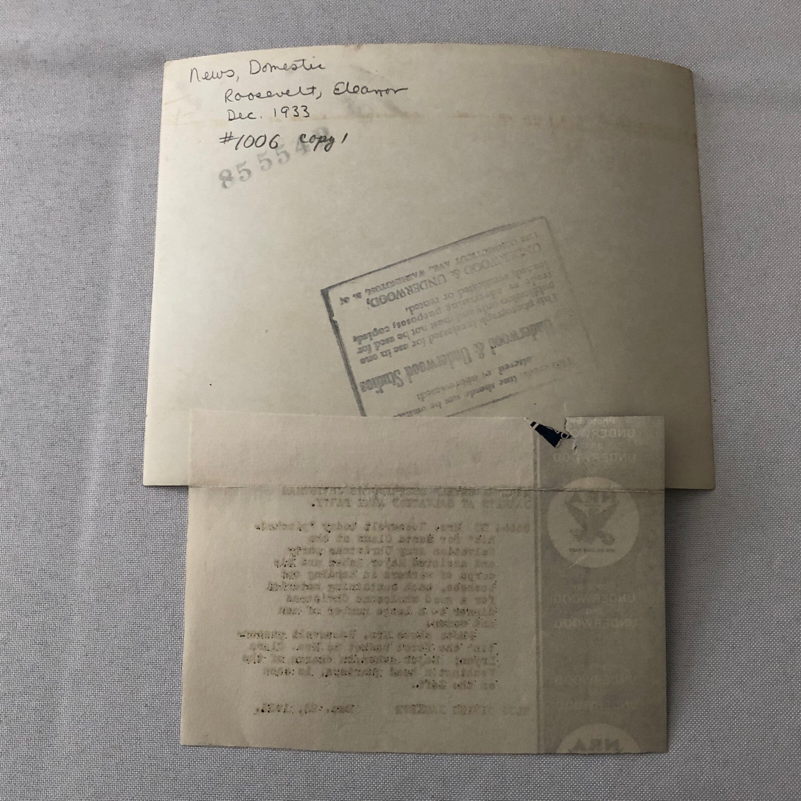 Press Photo Photograph Eleanor Roosevelt First Lady Christmas Salvation Army