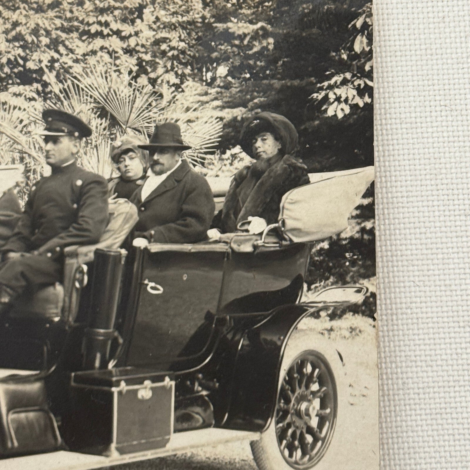 Antique Car Automobile People Italian Real Photo Postcard RPPC Photograph