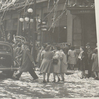Vintage VE Day Celebration New York Times Square Photo Photograph Modern Print