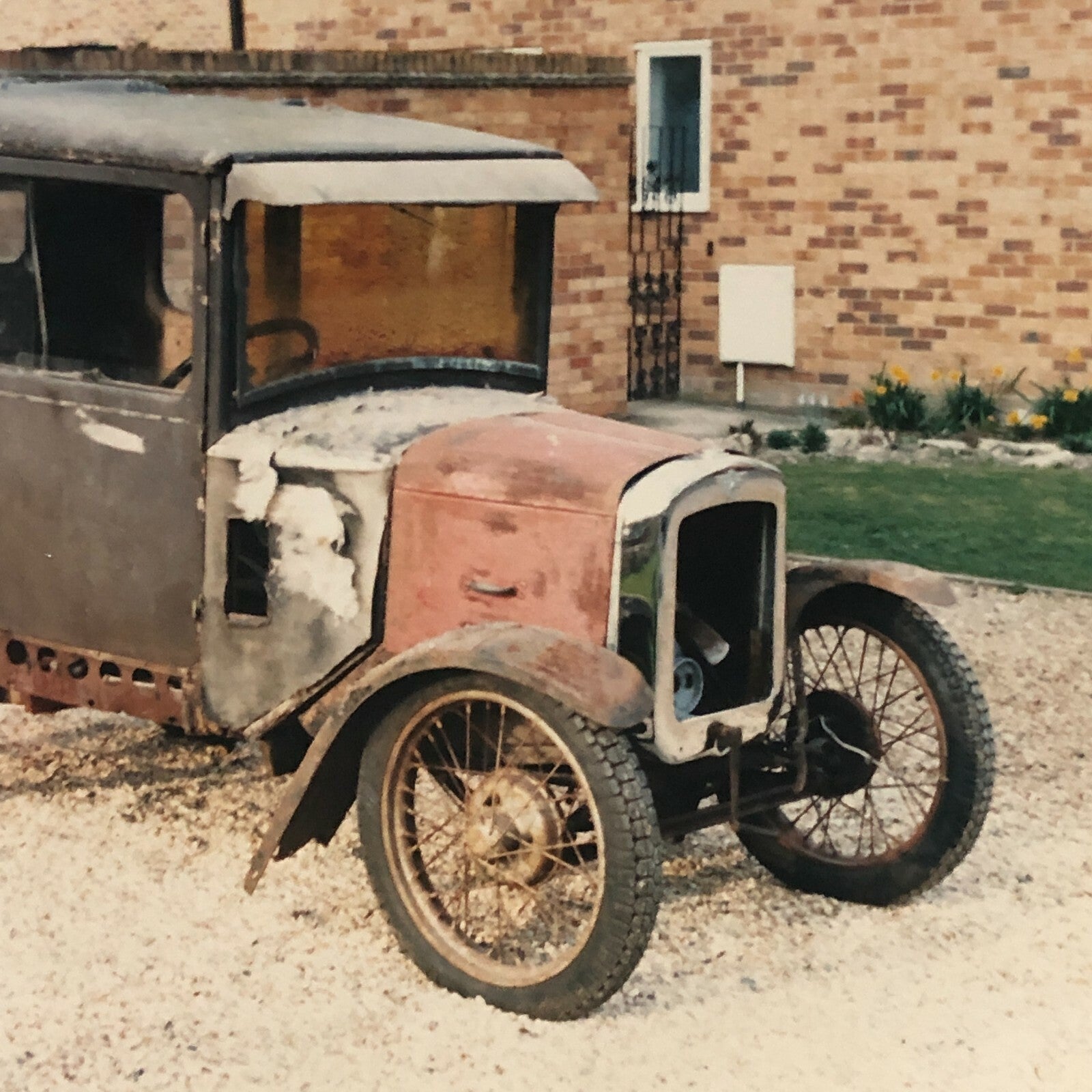 Vintage Austin Seven Fabric Saloon Barn Find Rusty Car Photo Photograph Print 