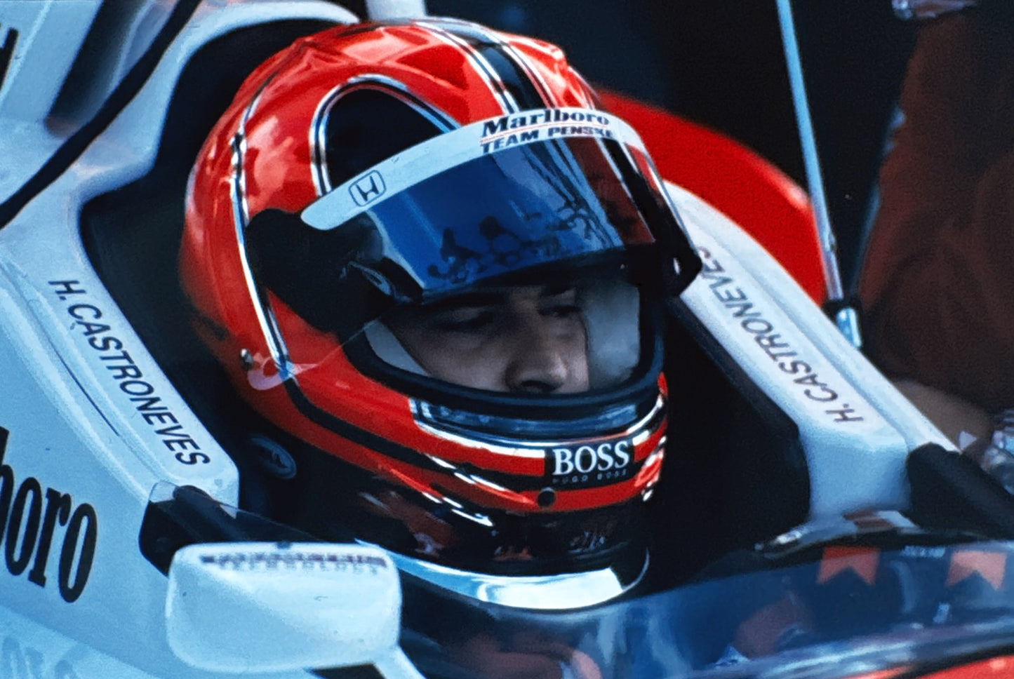 Helio Castroneves Indy Racing Driver Race 35mm Photo Slide Vintage