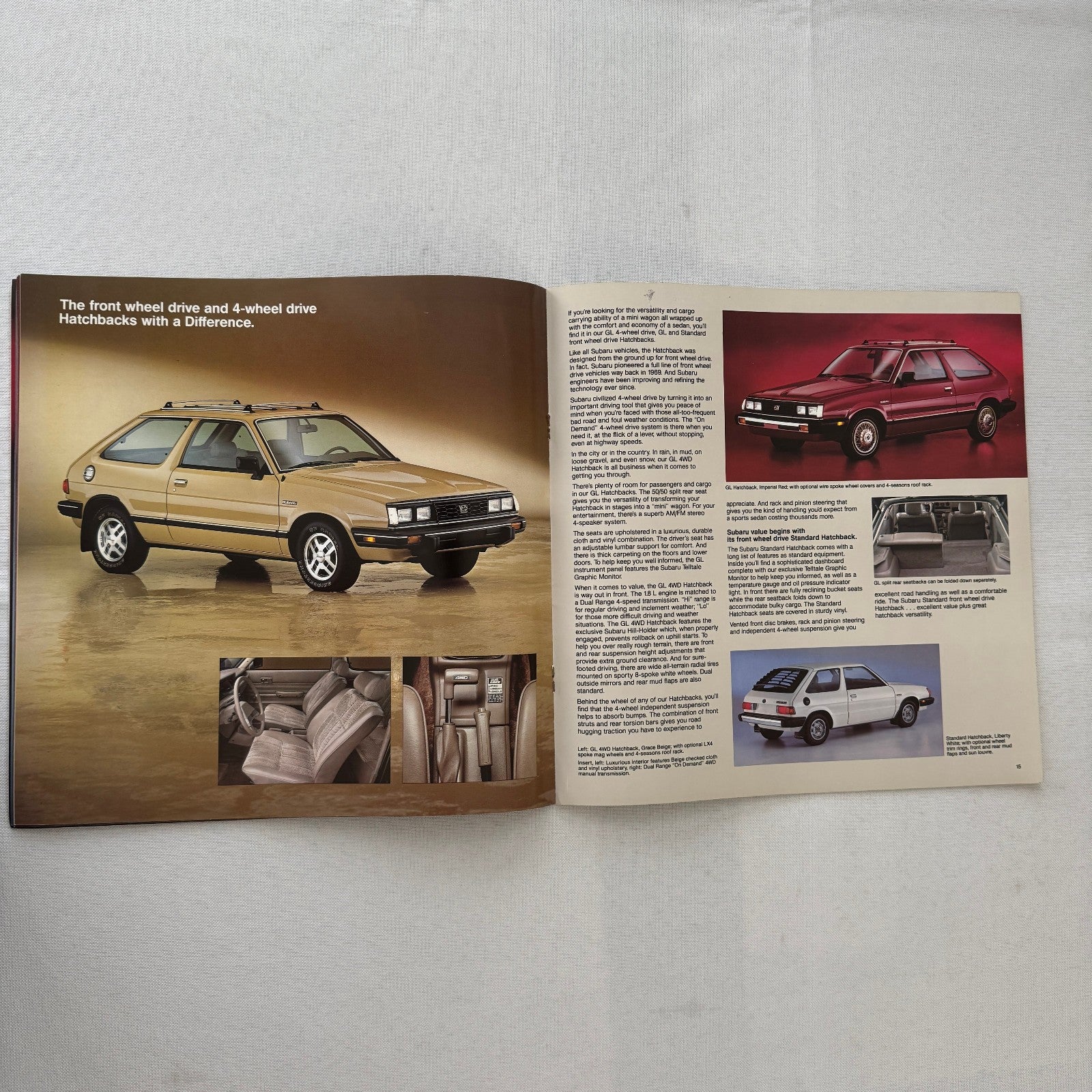 1985 Subaru Car Sales Brochure Catalog Advertising Turbo GL STD DL Wagon Brat +