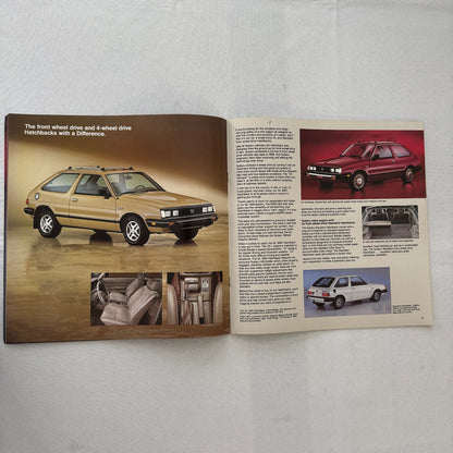 1985 Subaru Car Sales Brochure Catalog Advertising Turbo GL STD DL Wagon Brat +