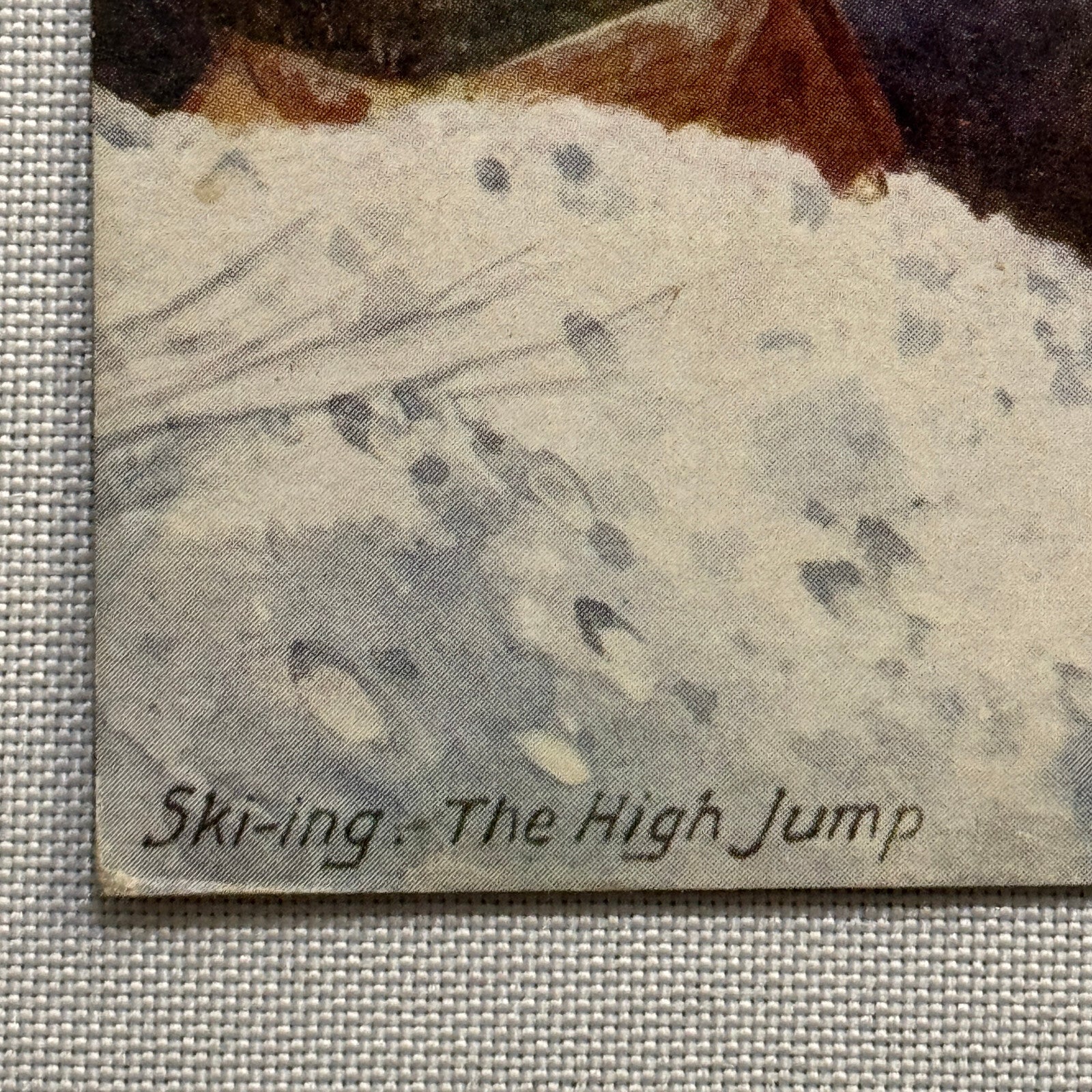 Tucks Postcard High Jump Skiing Antique Vintage Gilette