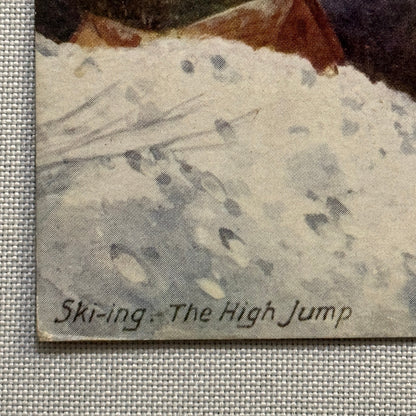 Tucks Postcard High Jump Skiing Antique Vintage Gilette
