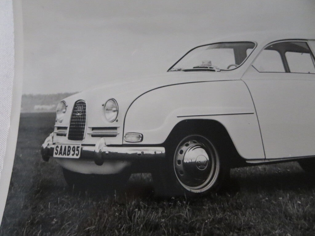 Vintage Saab 95 Station Wagon Factory Press Photo Photograph Image 
