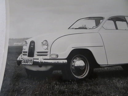 Vintage Saab 95 Station Wagon Factory Press Photo Photograph Image 