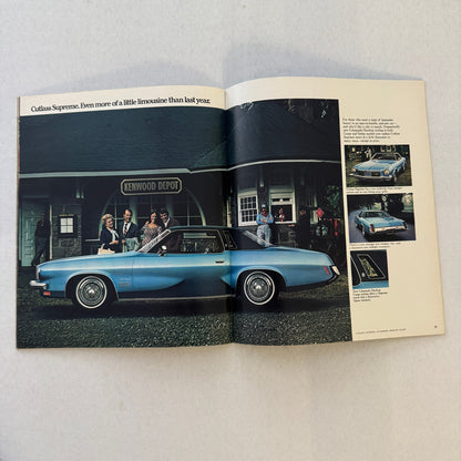 1973 Oldsmobile Sales Brochure Cutlass Supreme Omega Toronado Delta 88 Vintage