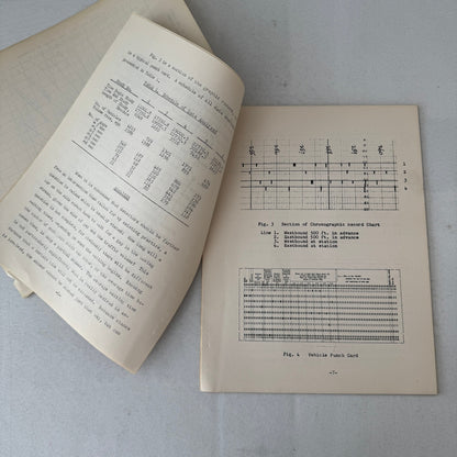 1954 California Traffic Study Civil Engineering Road Construction Documents