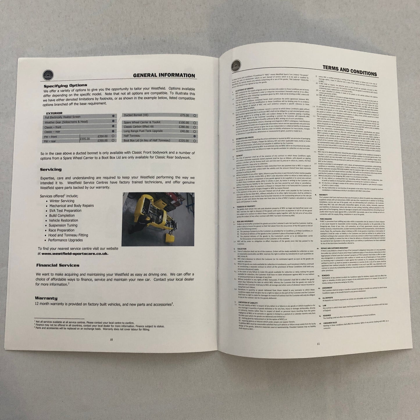 Westfield Kit Car Sports Cars Sales Brochure Catalog SEiGHT Mega Range Sport