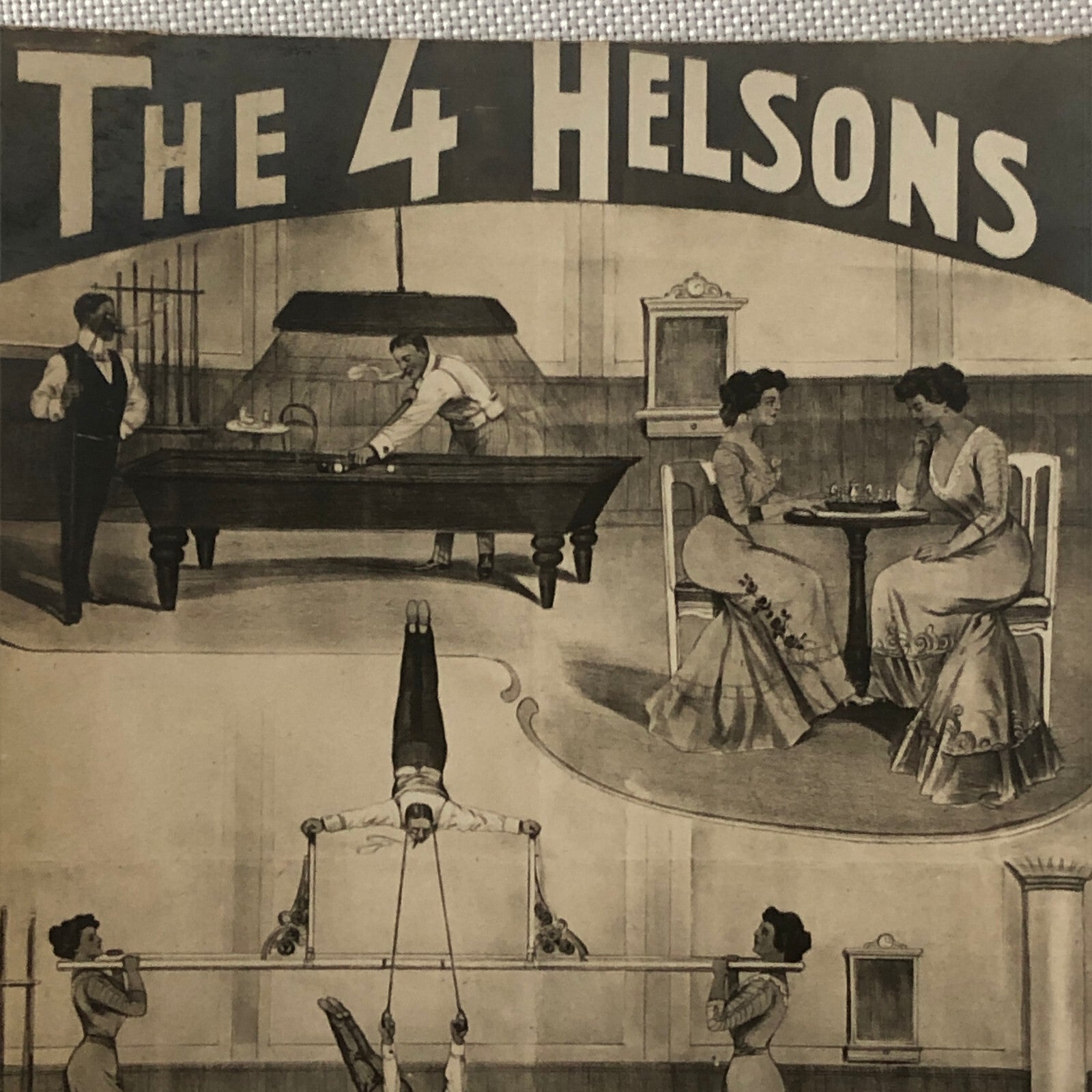 Circus Performer Postcard Post Card Acrobat Act The 4 Helsons