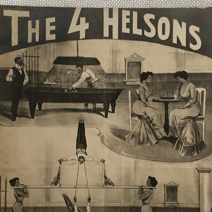 Circus Performer Postcard Post Card Acrobat Act The 4 Helsons