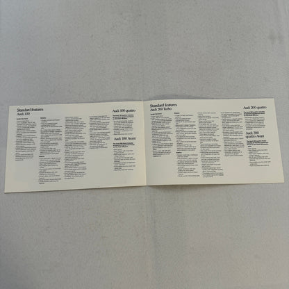 1989 Audi Car Sales Brochure Catalog 90 Quattro 100 Avant 200 Turbo Quattro +