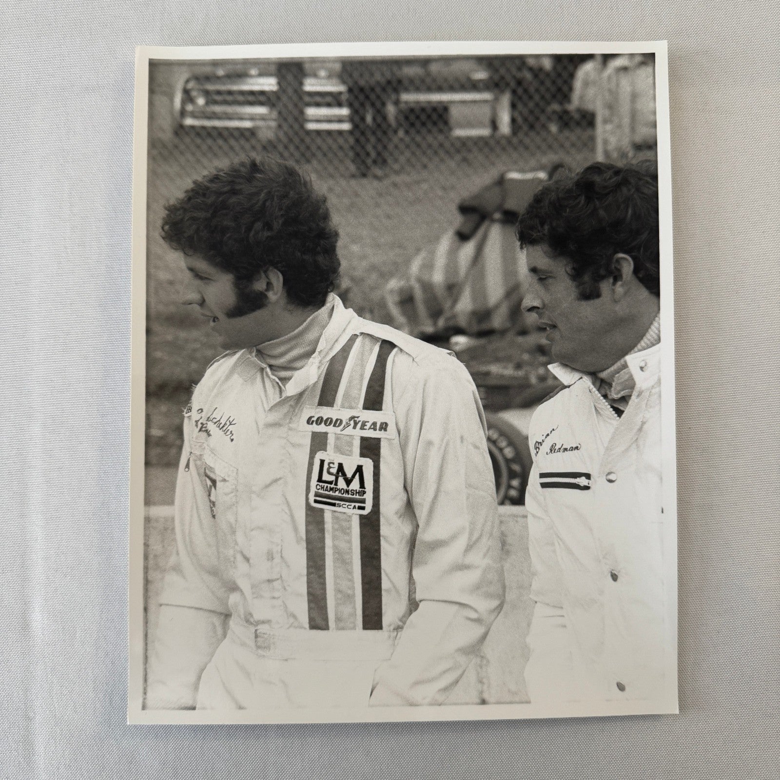 Vintage Racing Photo Photograph Driver Jody Scheckter Brian Redman