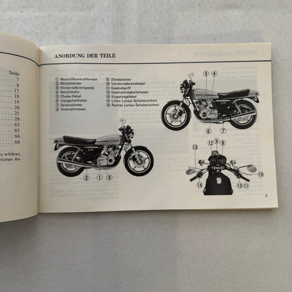 Vintage Suzuki GS1000H Motorcycle Bike Owners Manual Instruction Guide GERMAN