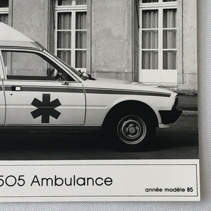Vintage Peugeot 505 Ambulance Van Factory Press Photo Photograph 