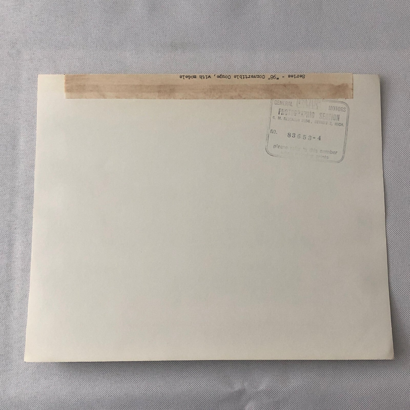 1948 Oldsmobile Series 98 Futuramic Convertible Factory Press Photo Photograph