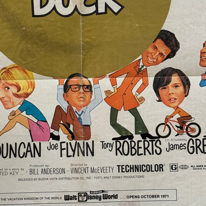 Vintage Disney Movie Poster $1,000,000 Duck Walt Disney Film Million Dollar Duck