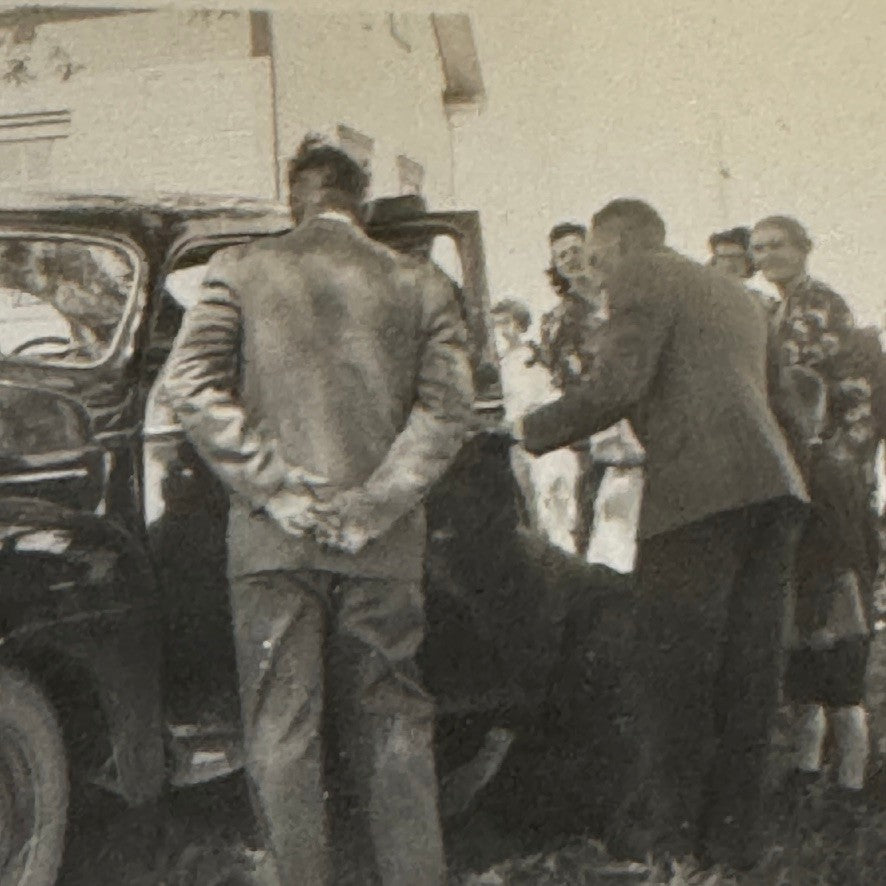 Vintage Photo Photograph Print People with Car Automobile