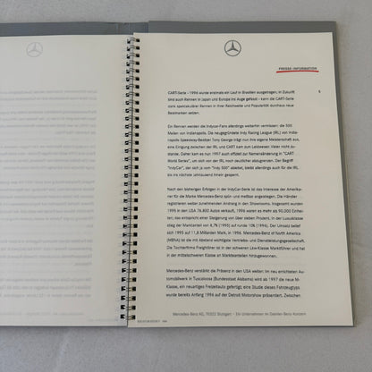 1997 Mercedes CART Racing Press Kit Paul Tracy Greg Moore Al Unser Jr