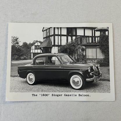 Singer 1600 Gazelle Saloon Car Factory Press Photo Photograph 1961 1962