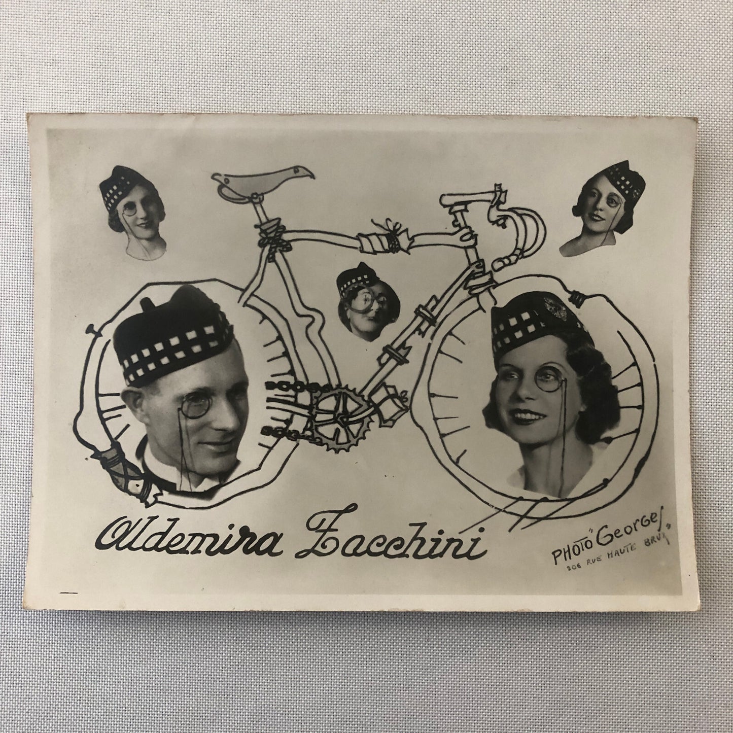 Circus Performer Bicycle Act Photo Photograph Vintage Oldemira Facchini
