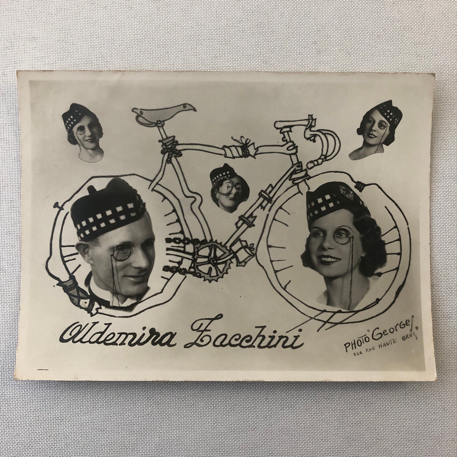 Circus Performer Bicycle Act Photo Photograph Vintage Oldemira Facchini