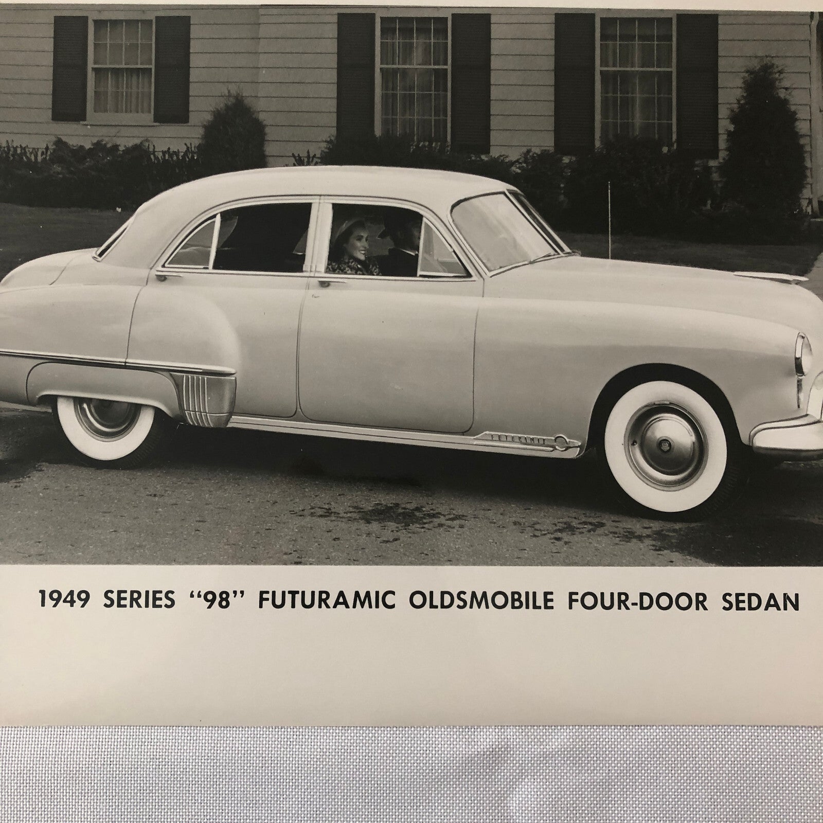 1949 Oldsmobile Series 98 Futuramic Sedan Factory Press Photo Photograph Print