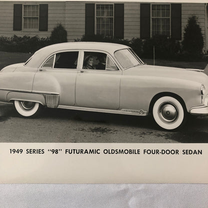 1949 Oldsmobile Series 98 Futuramic Sedan Factory Press Photo Photograph Print