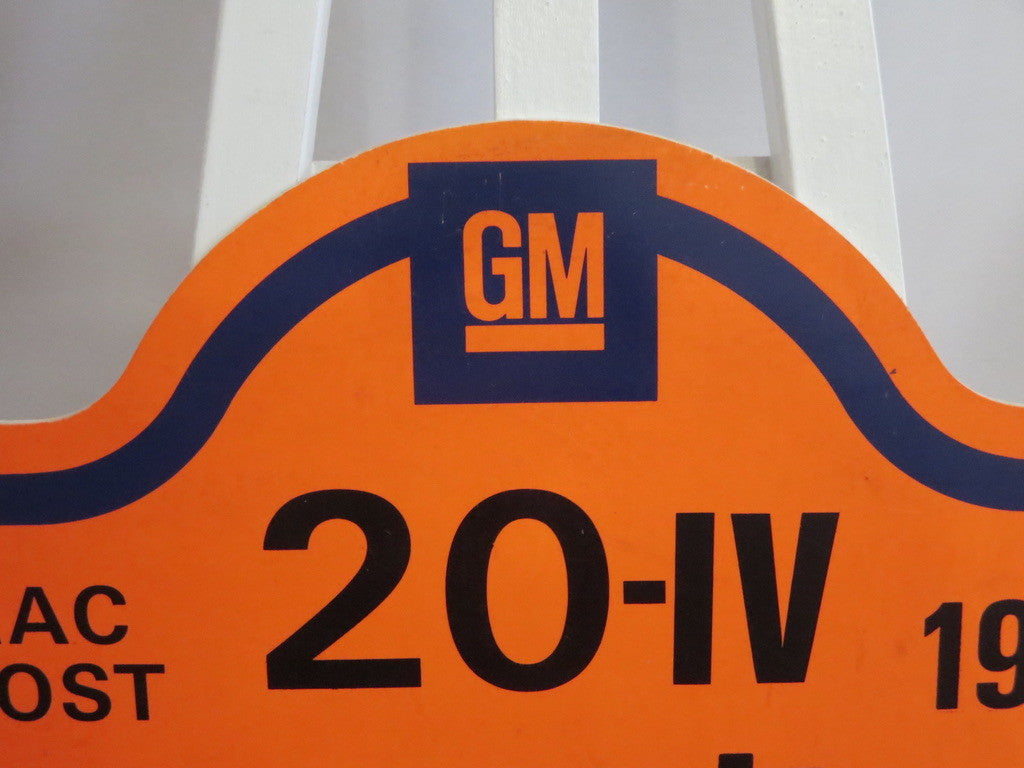 Vintage 1971 RAC Oost 20-IV Teamrit IX Car Club Rally Plate Plaque Sign 