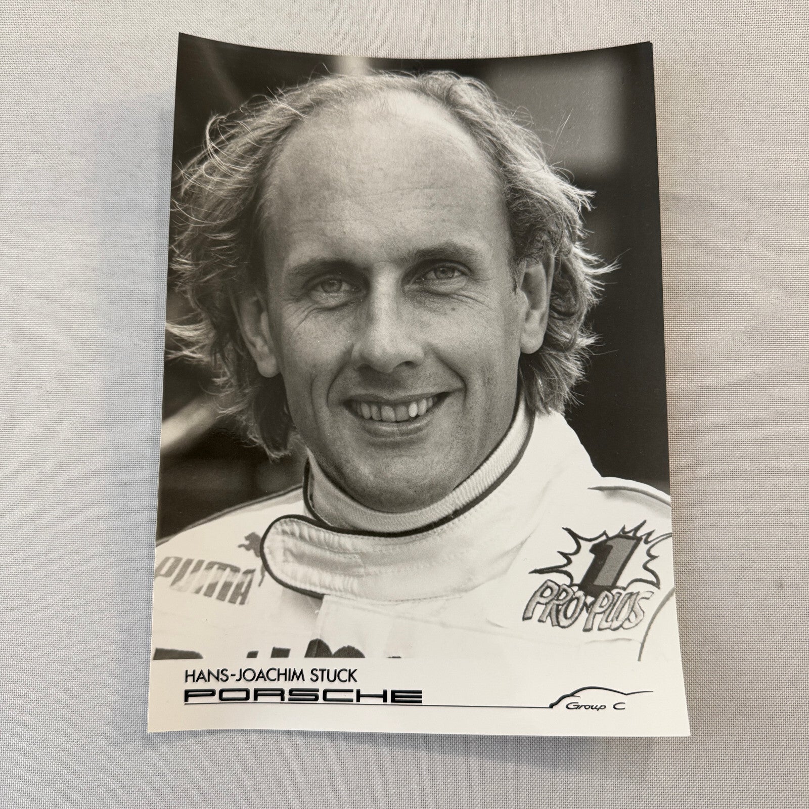 Vintage Porsche Racing Factory Photo Photograph Hans Joachim Stuck Group C