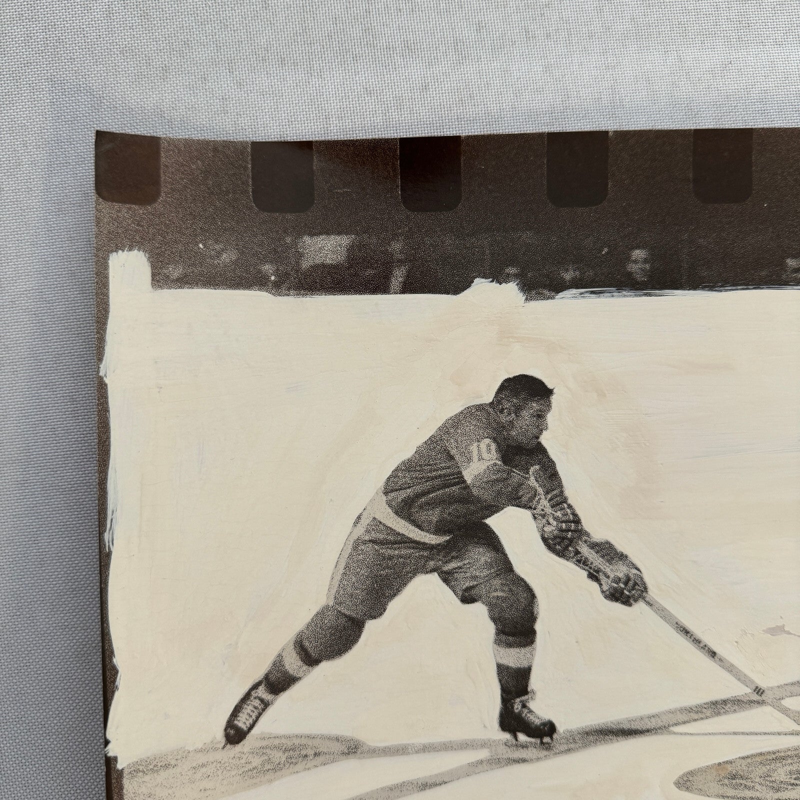 Vintage Hockey Photo Alex Delvecchio Detroit Red Wings Player Photograph