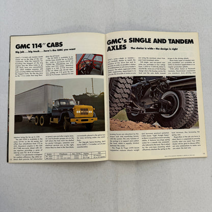 1970 GMC Heavy Duty and Medium Duty Truck Sales Brochure Catalog Astro Vintage