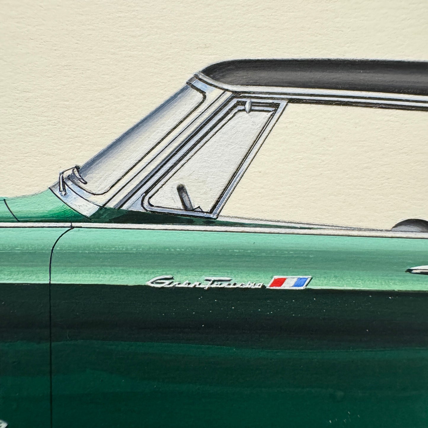 1964 Studebaker Gran Turismo Hawk Automobile Illustration Art Drawing Hand Drawn