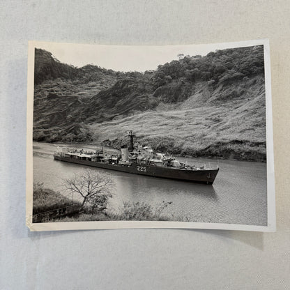 Vintage Military Boat Ship Photo Photograph Print HMCS Sioux Panama Canal 1956