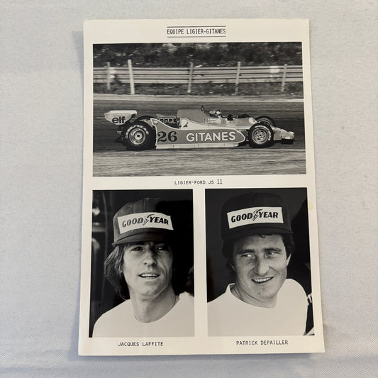 Ligier Gitanes Racing Team Press Photo Ford Jacques Laffite Patrick Depailler