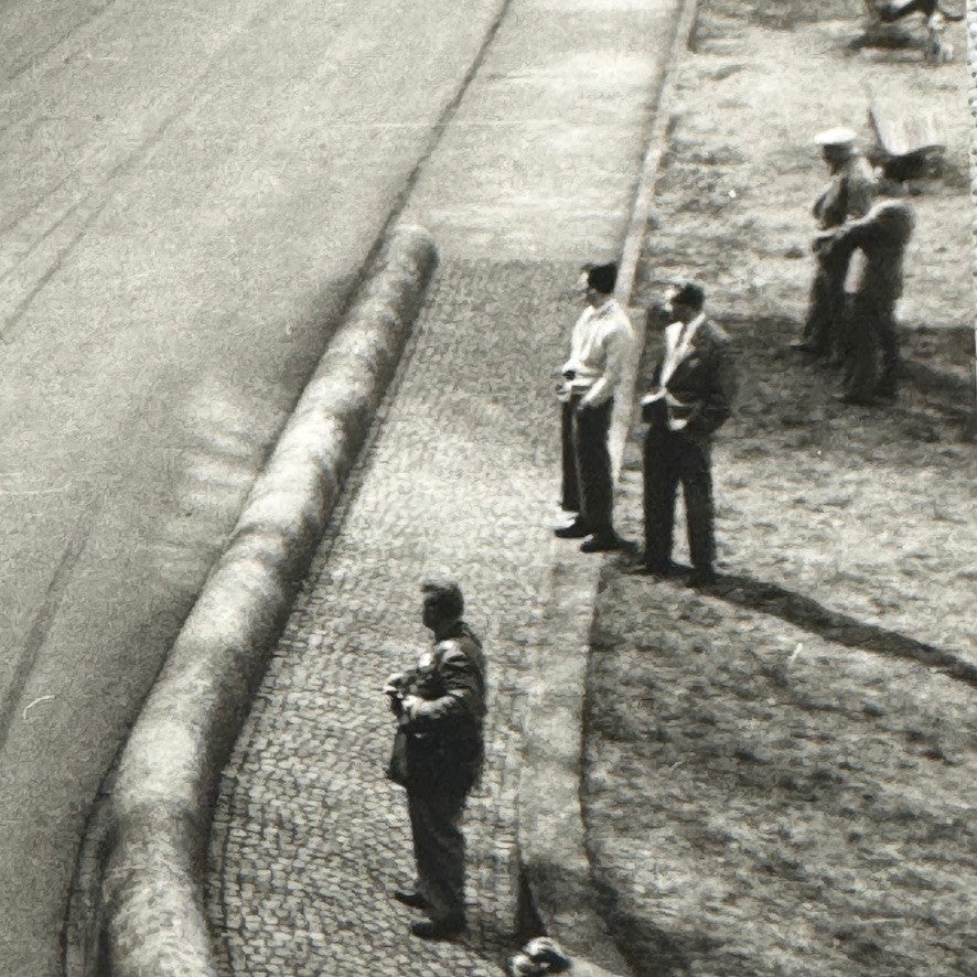 Vintage Racing Car Photo Photograph Print Unidentified Cars