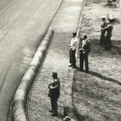 Vintage Racing Car Photo Photograph Print Unidentified Cars