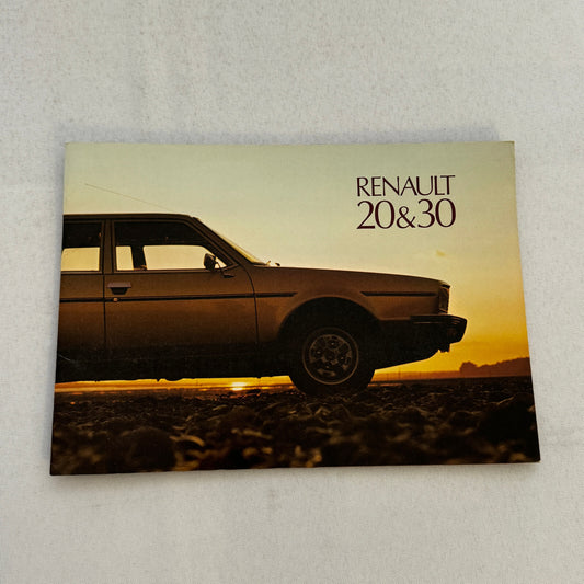 Renault Car Sales Brochure Catalog Vintage Renault 20 30 20TL 20TS 30TS TL TS