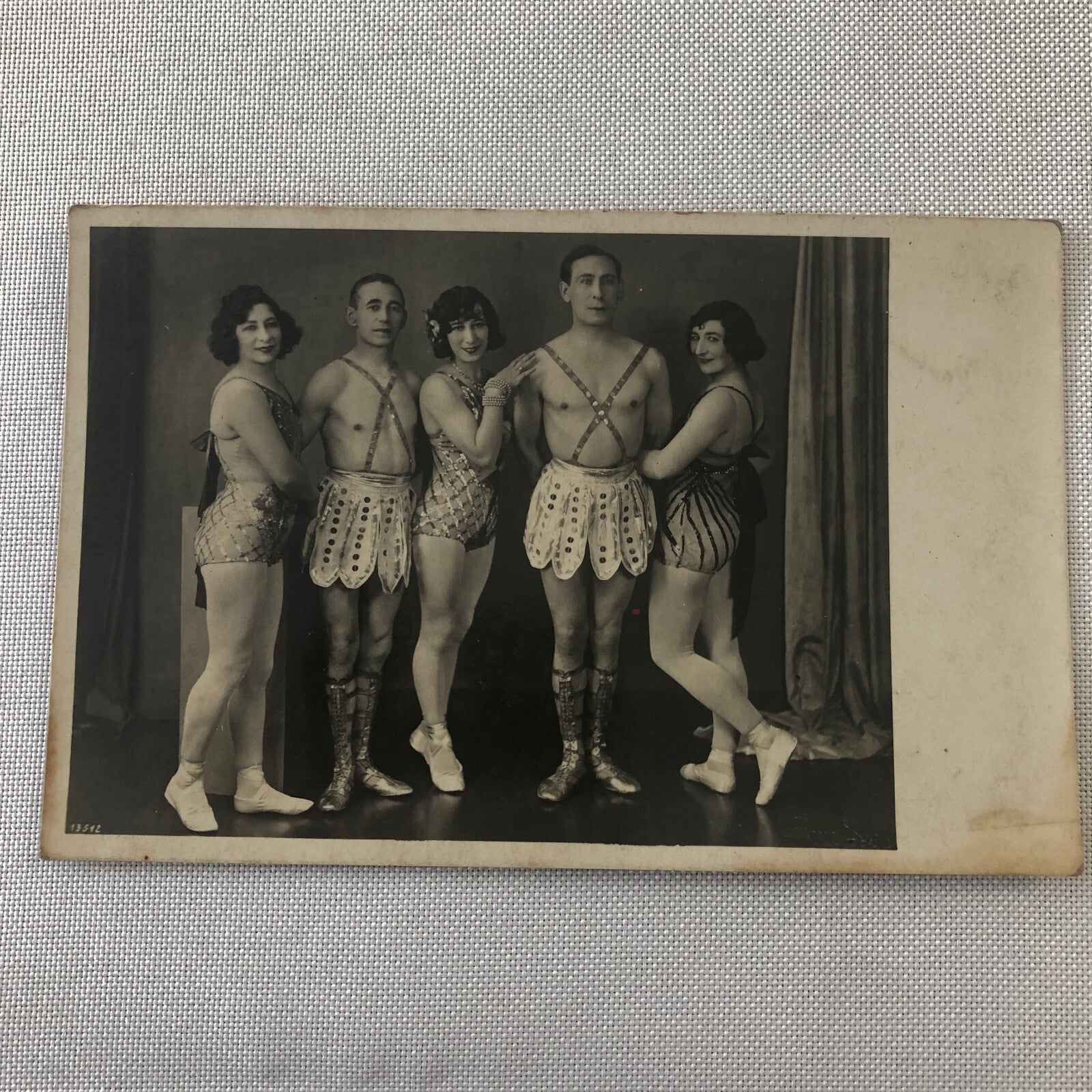 Circus Performer Acrobats Troupe RPPC Real Photo Postcard ? History Unknown