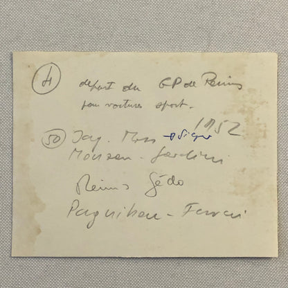 1952 Reims Racing Photo Photograph Print Stirling Moss Jaguar C Type + 