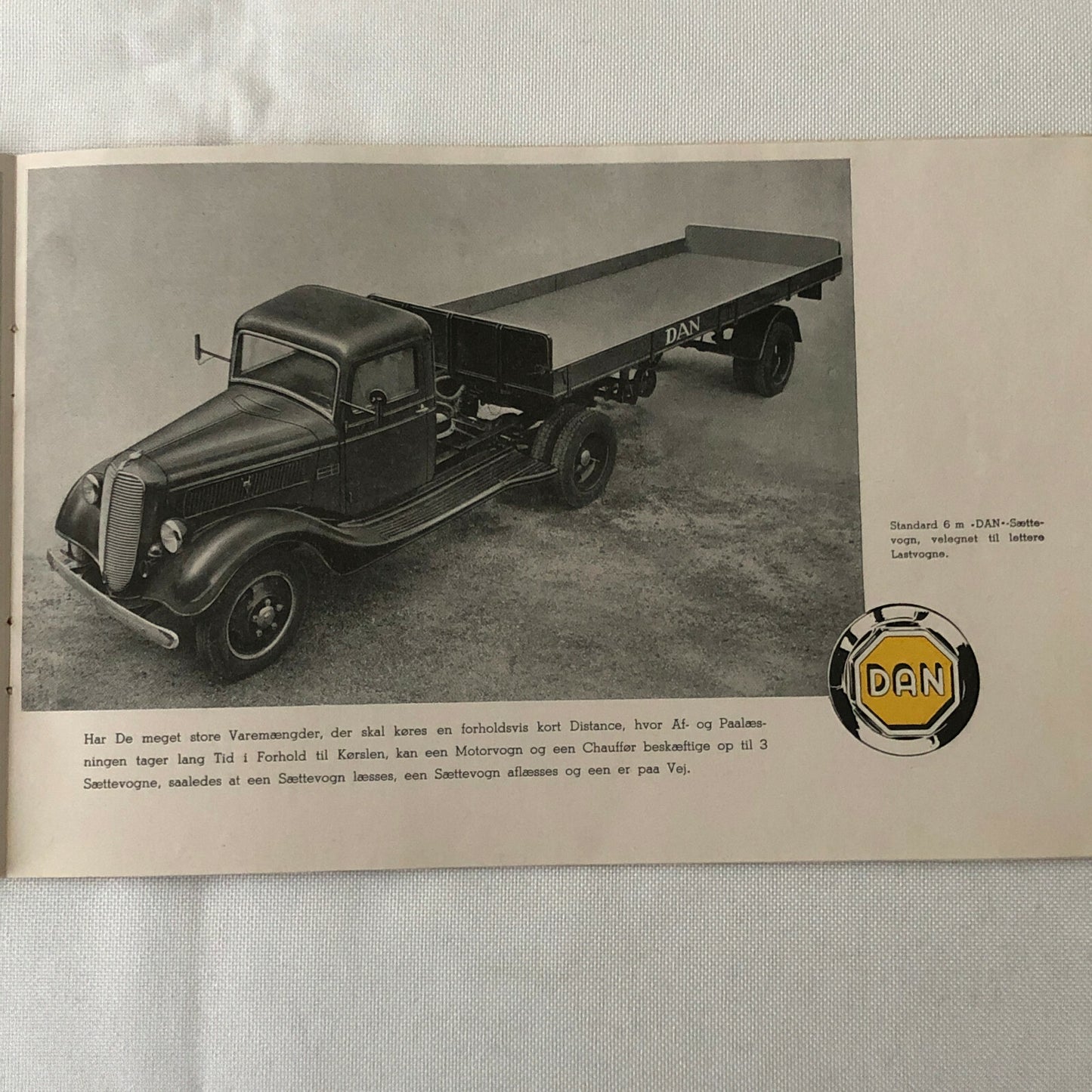 Vintage Dan Trailer and Truck Sales Brochure Catalog - DANISH Text 