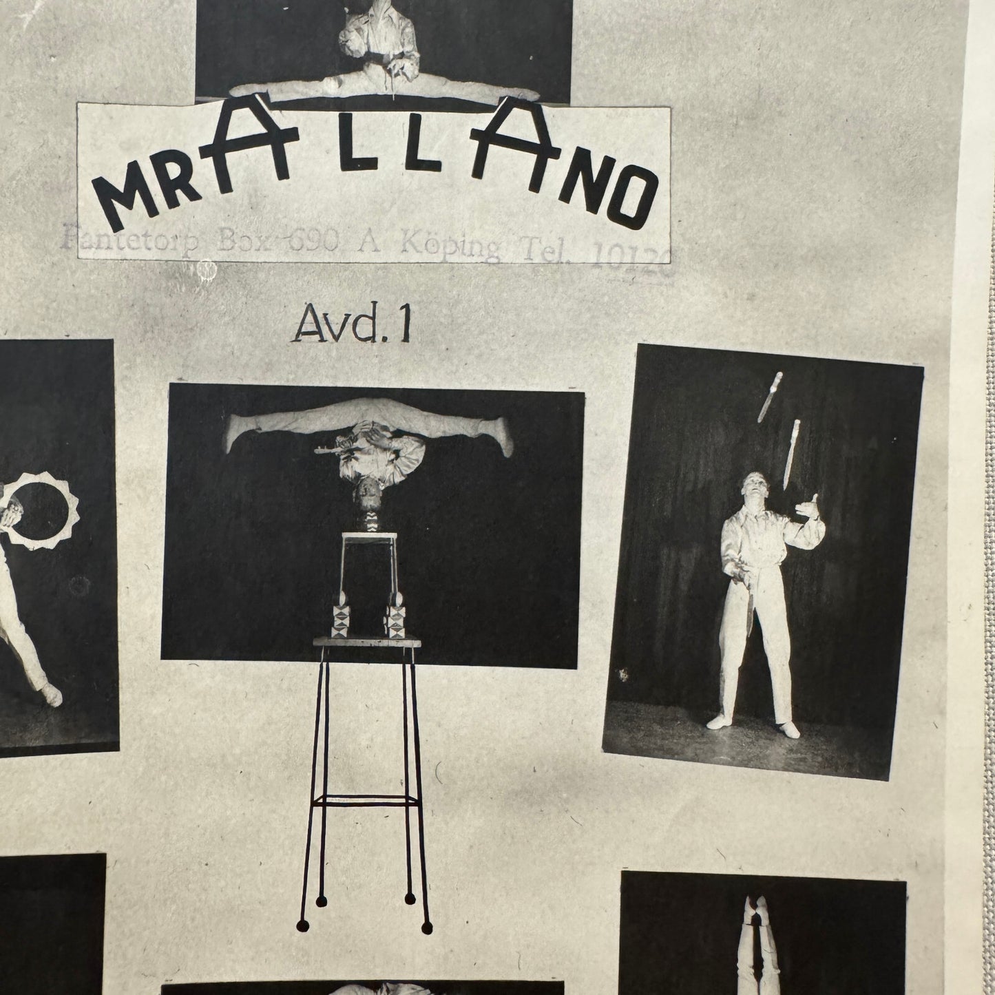 Vintage Circus Juggling Balancing Act Flyer Mrallano