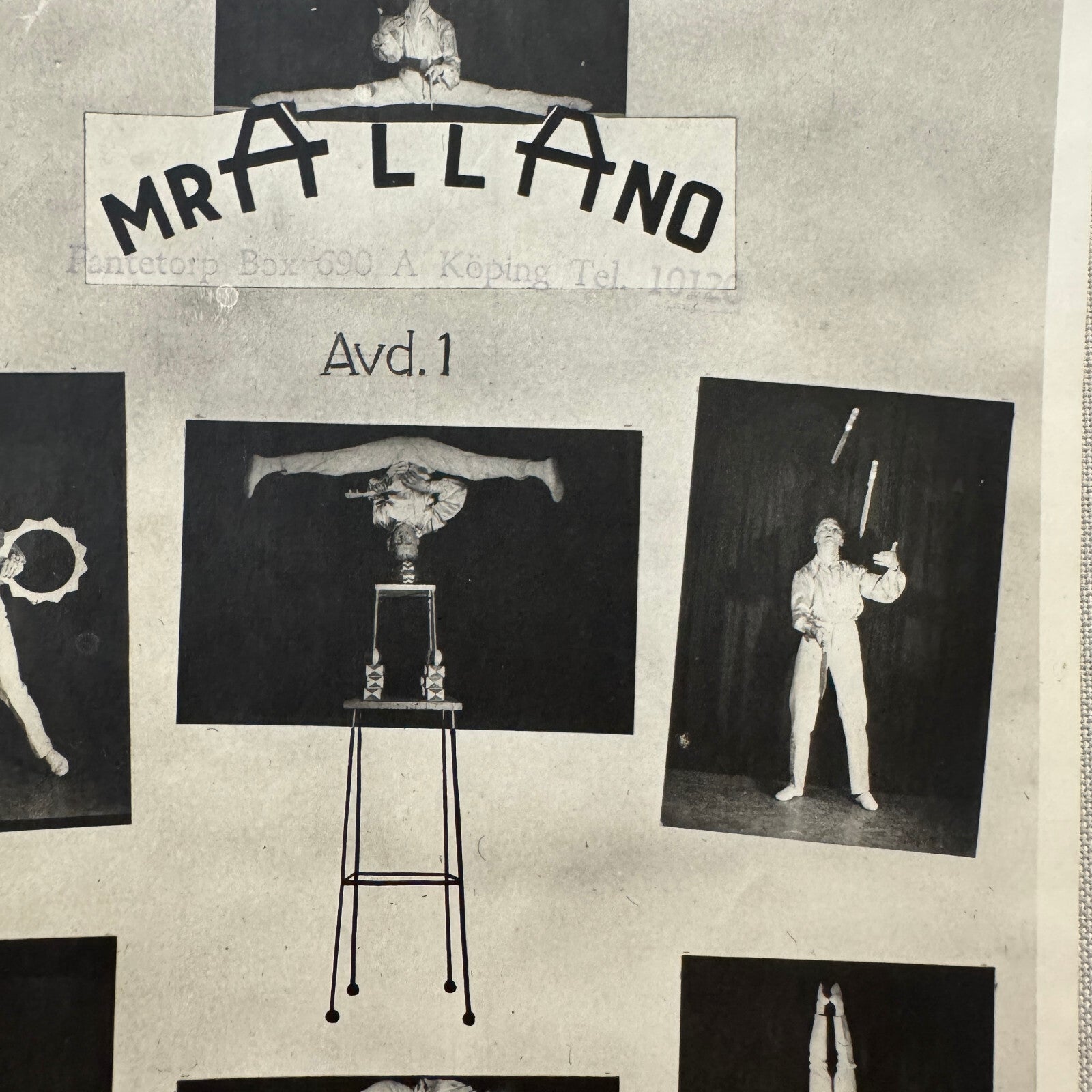 Vintage Circus Juggling Balancing Act Flyer Mrallano